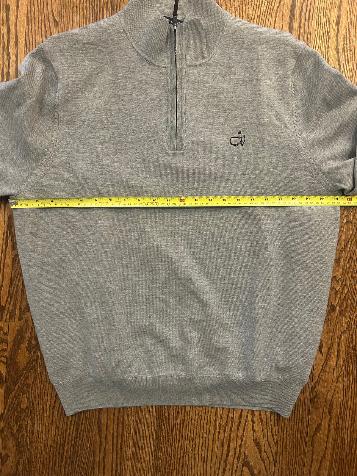 Fairway & Greene Masters Gray Quarter Zip Pullover Large Augusta National Golf