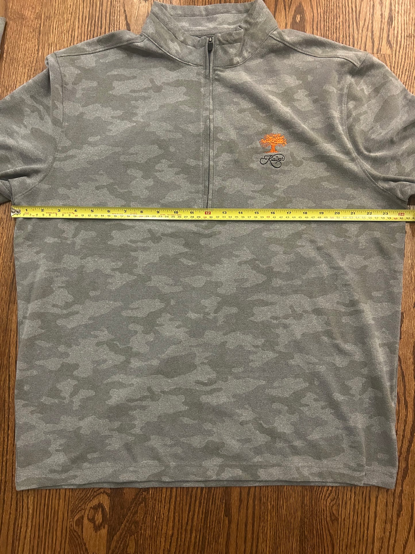 Men’s Large Johnnie O Kiawah Island Gray Camo Quarter Zip