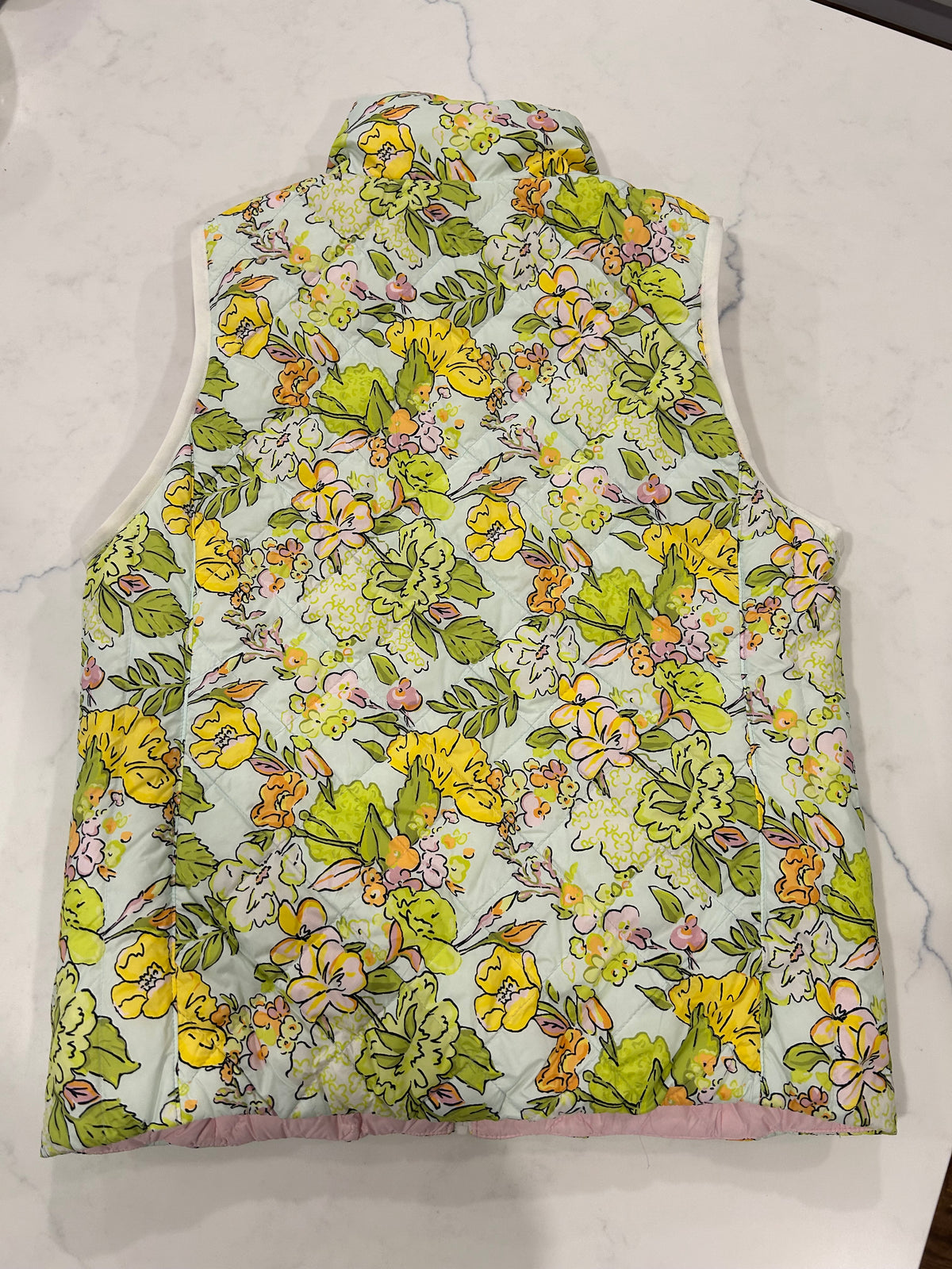 Tory Burch x Masters Floral Quilted Puffer Vest Women's Medium