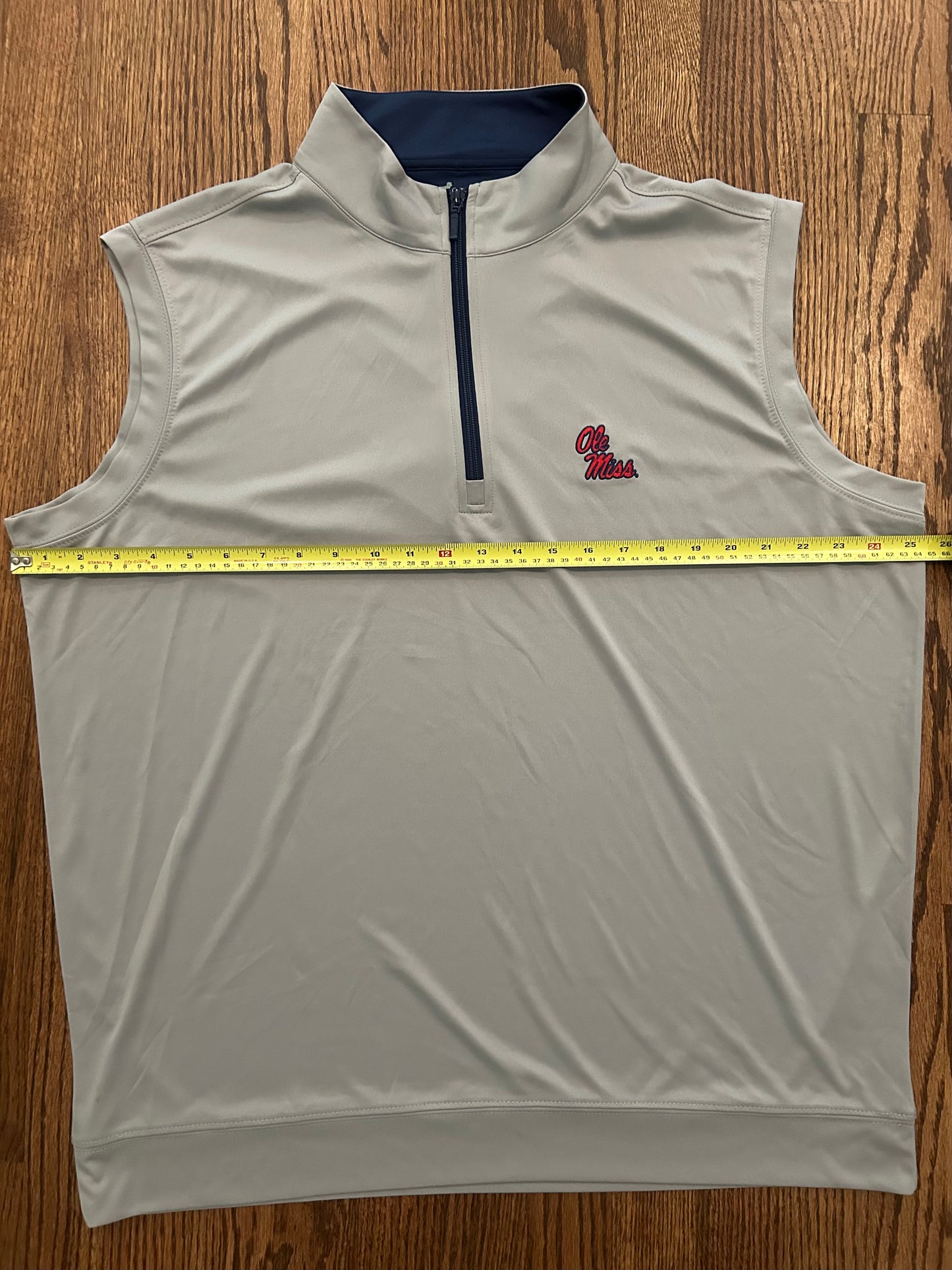 Men’s XL Horn Legend Ole Miss Rebels Quarter Zip Vest Mississippi