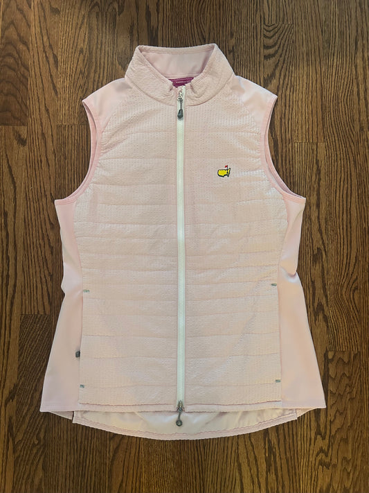 Women’s Medium Masters Magnolia Lane Pink Textured Full Zip Vest