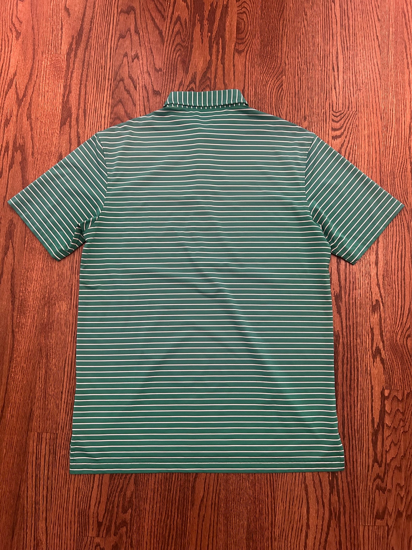 Men’s Medium Masters 1934 Berckmans Place Green Striped Performance Golf Polo Augusta National