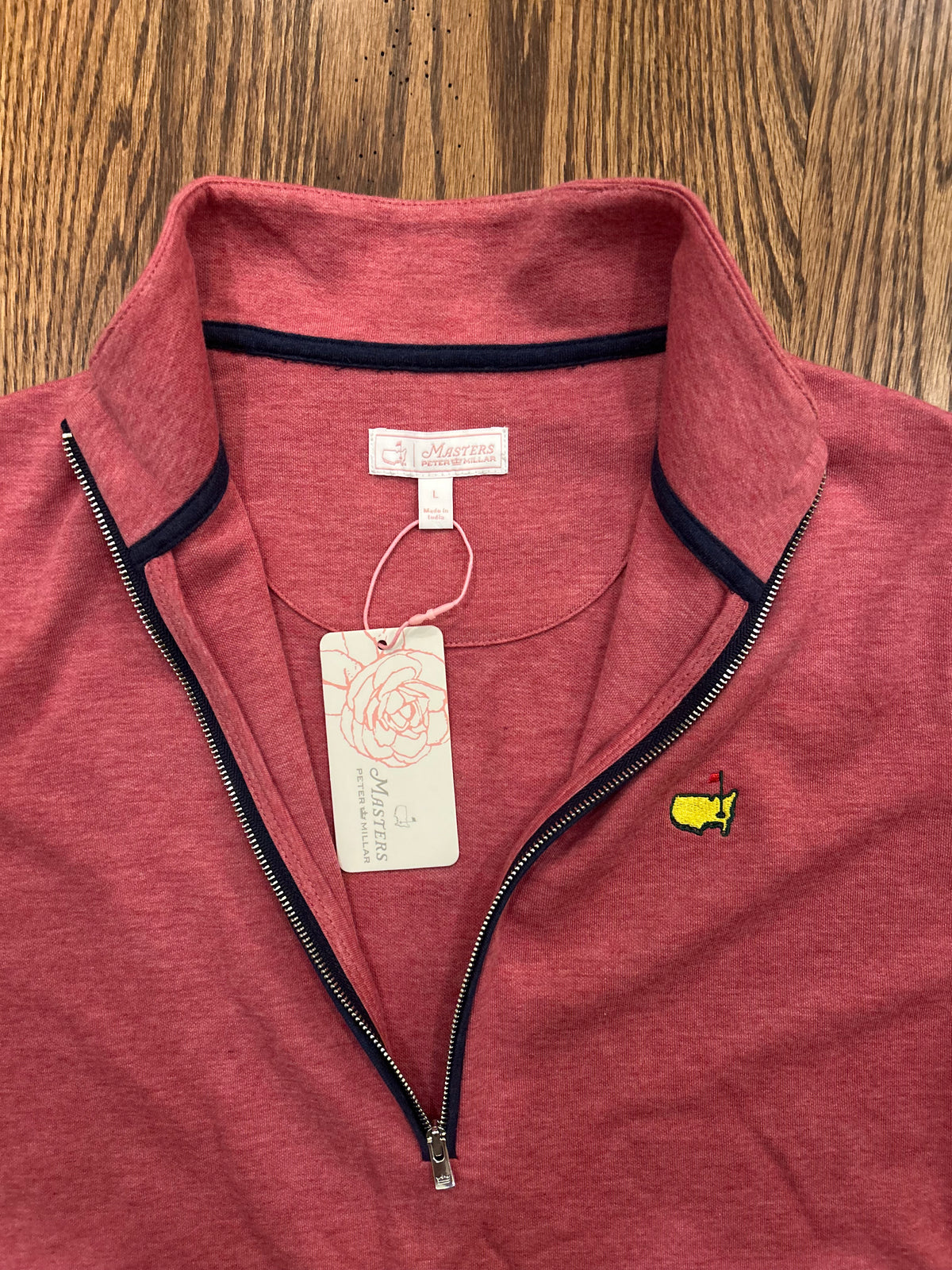 Women’s Large Masters Peter Millar Half Zip Golf Pullover Red