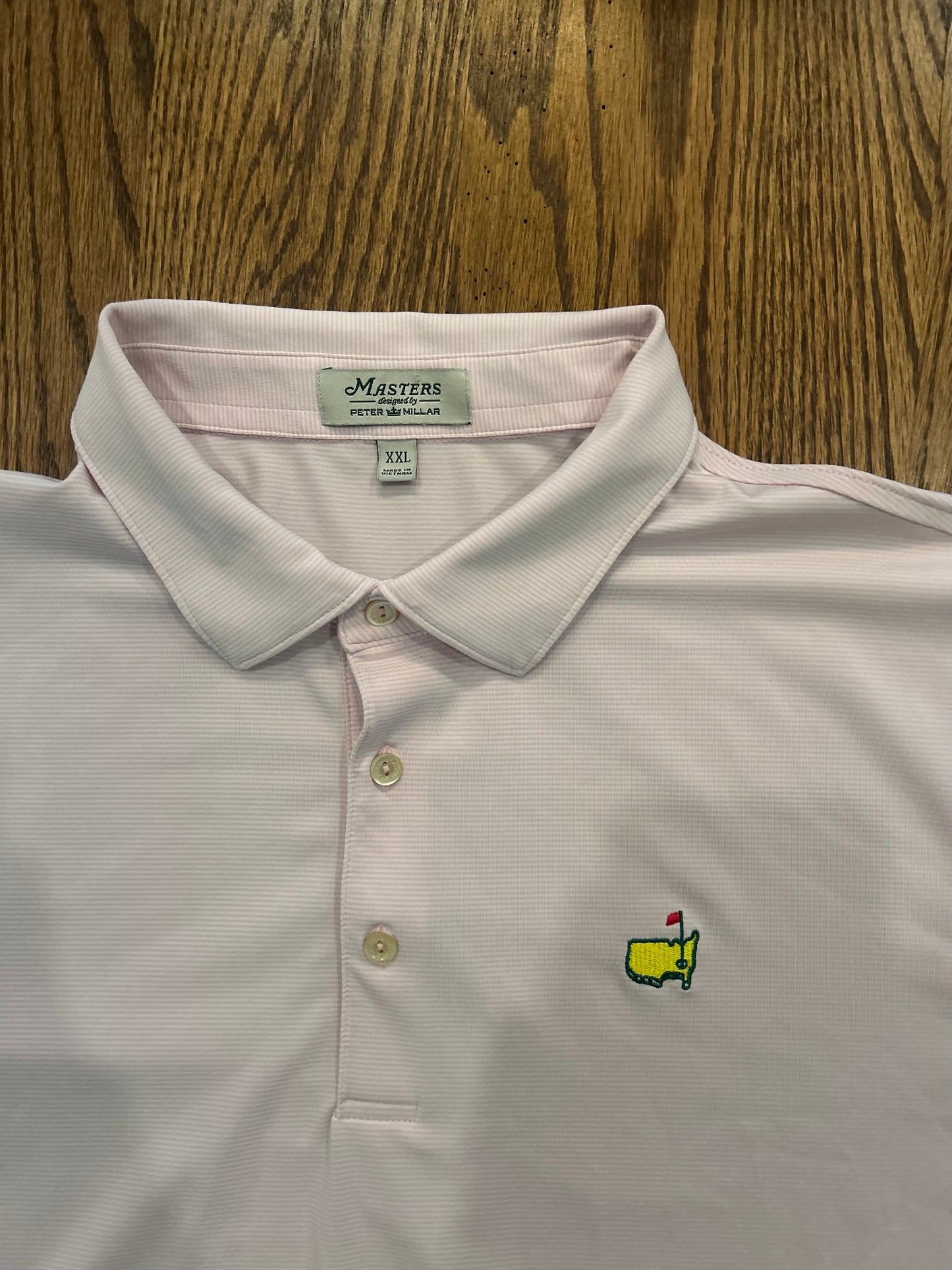 Men’s 2XL Masters Peter Millar Light Pink Performance Golf Polo