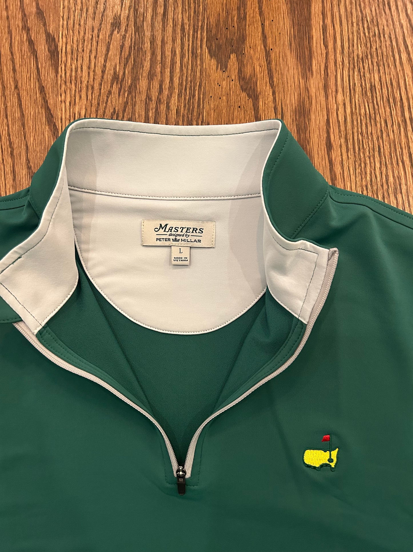 Men’s Large Masters Peter Millar Quarter Zip Vest Performance Golf