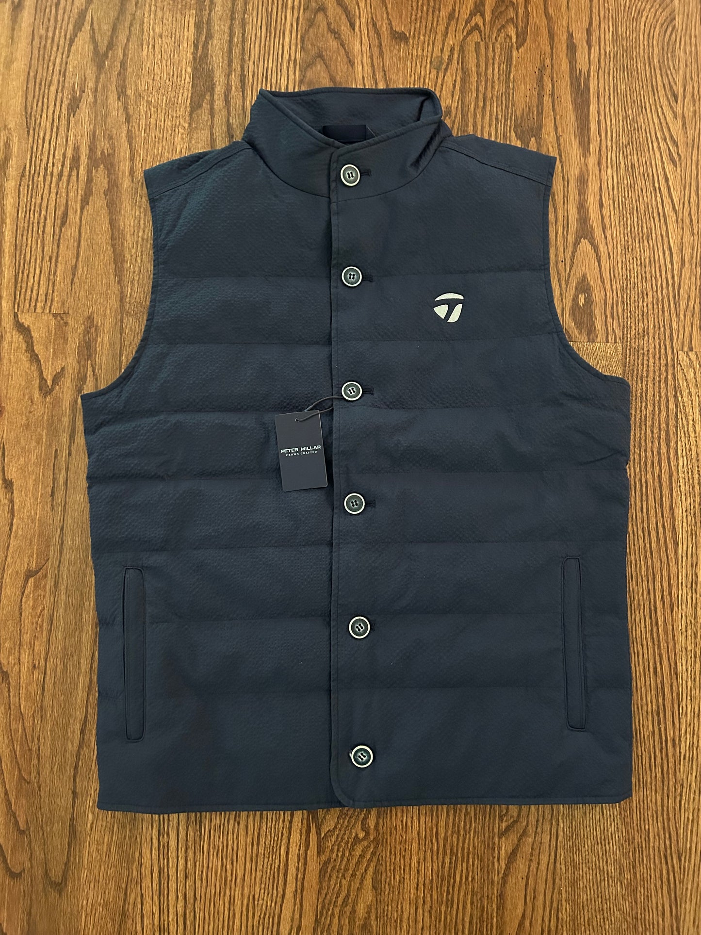 Men’s Medium Peter Millar TaylorMade Smith Seersucker Vest