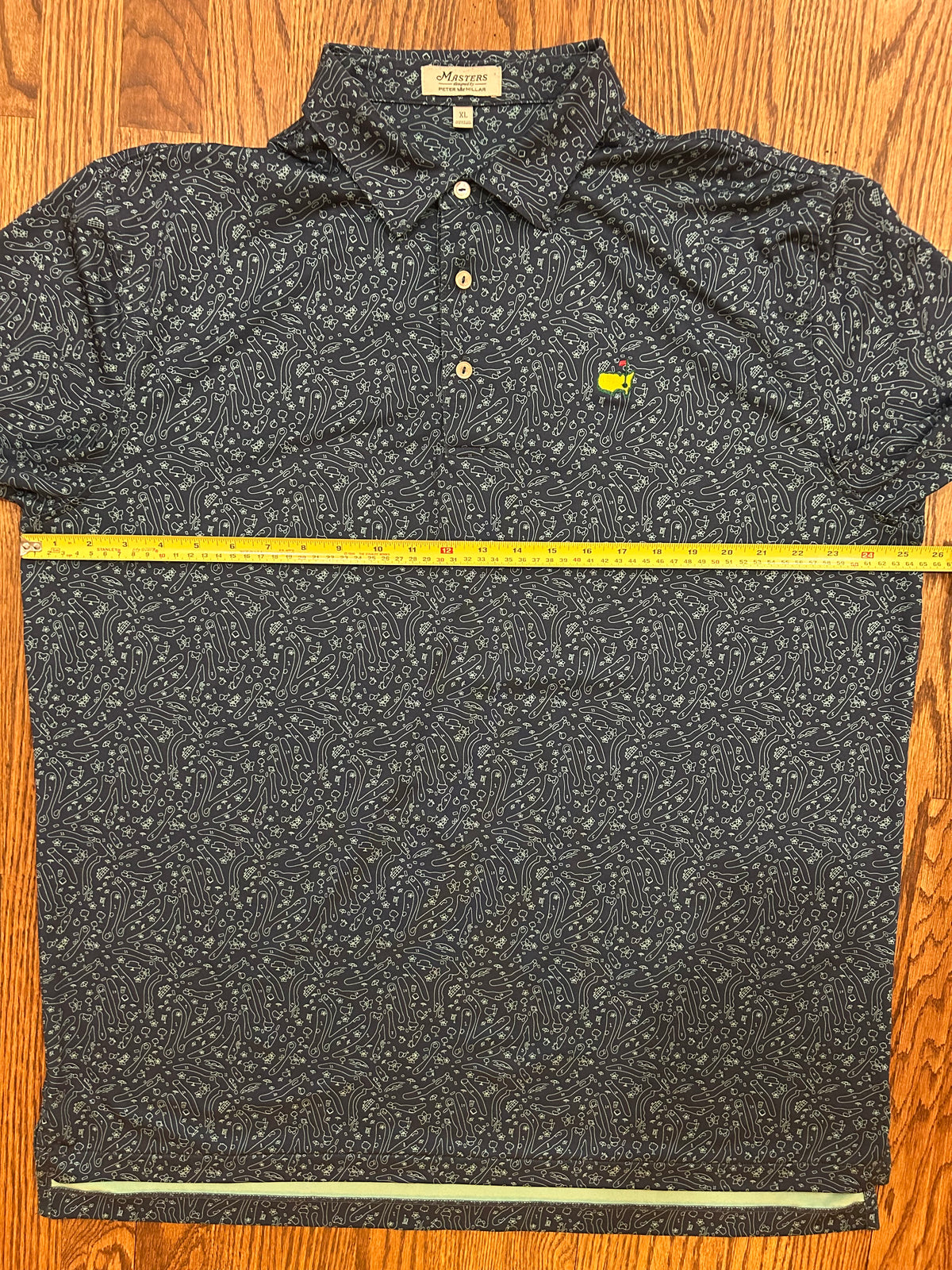 Men’s XL Masters Peter Millar Course Layout Performance Golf Polo