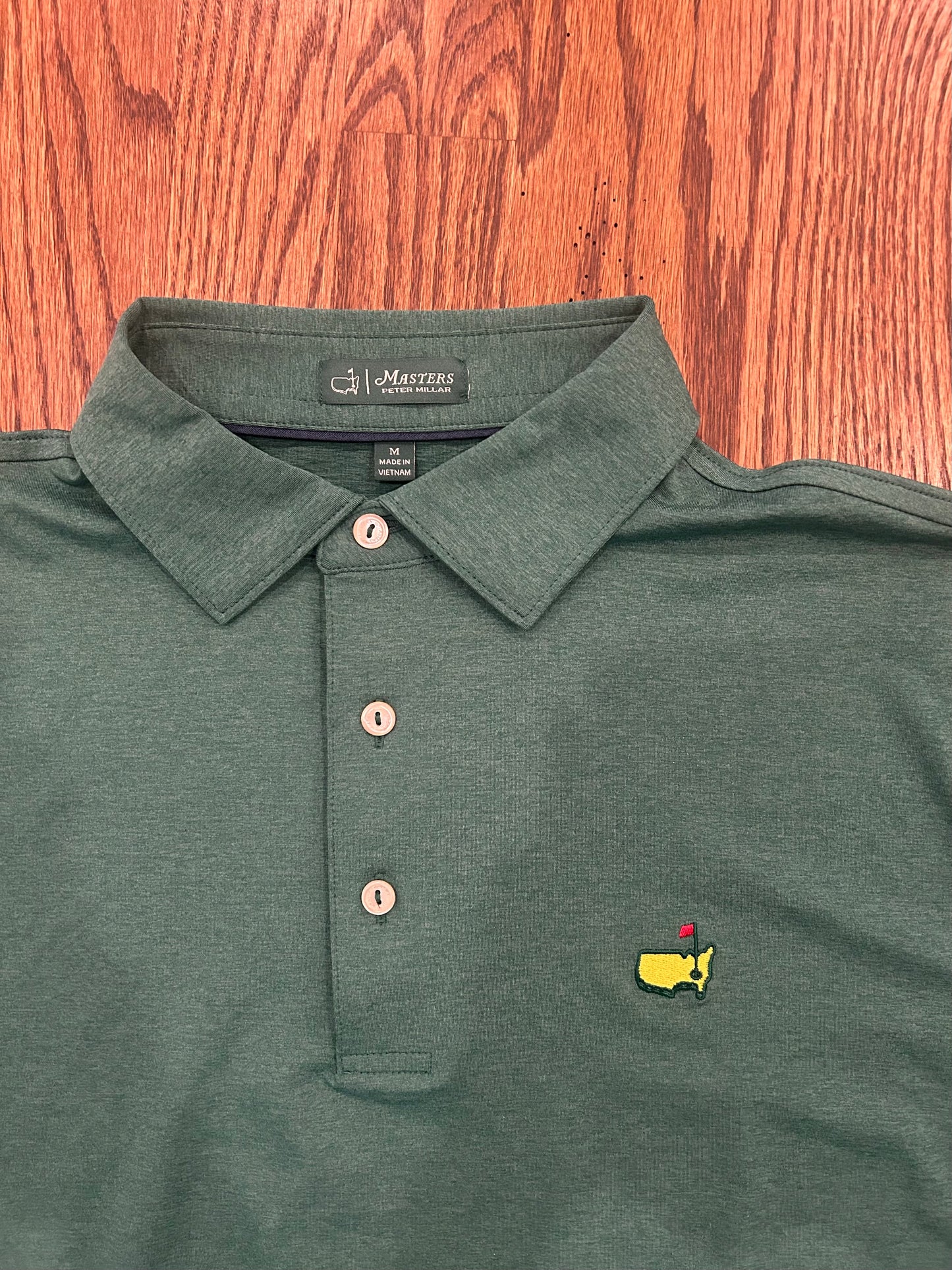 Men’s Medium Masters Peter Millar Green Golf Polo Augusta National