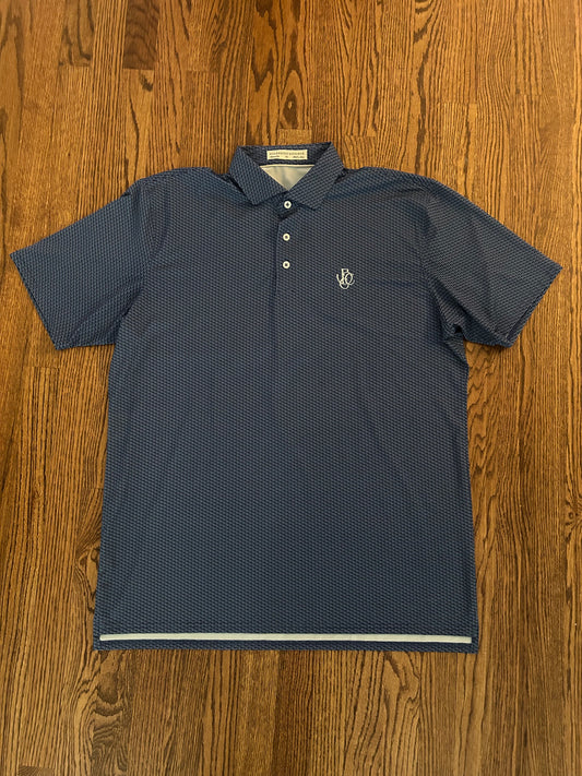 Men’s XL Holderness & Bourne Blue Captain’s Hats Graphic Golf Polo Country Club