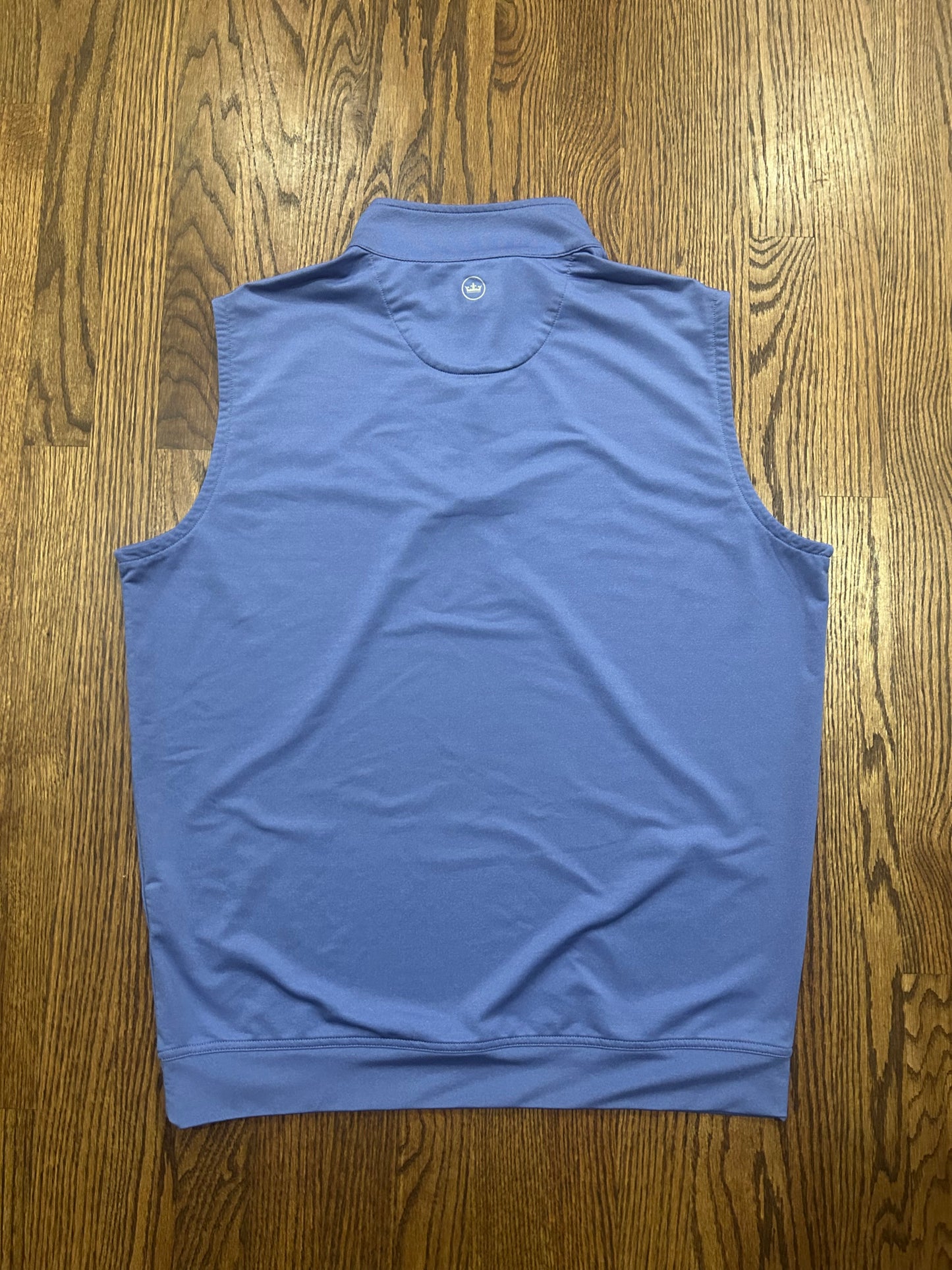 Men’s Large Peter Millar Grand Cypress Quarter Zip Golf Vest Light Blue Orlando
