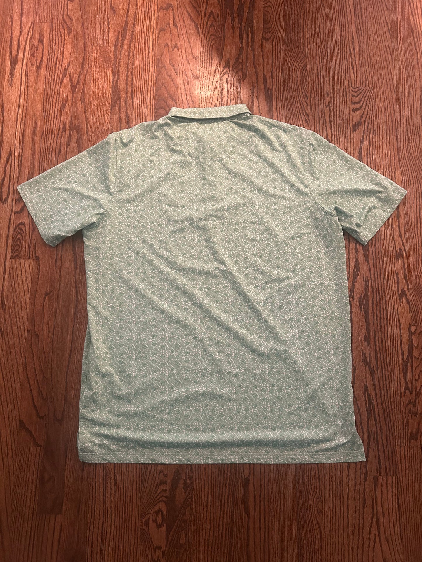Men’s XL Masters Tech Green Floral Polo