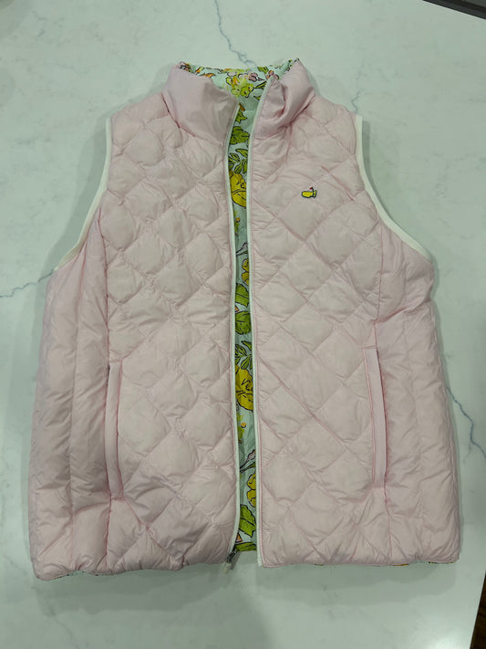 Tory Burch x Masters Floral Quilted Puffer Vest Women's Medium