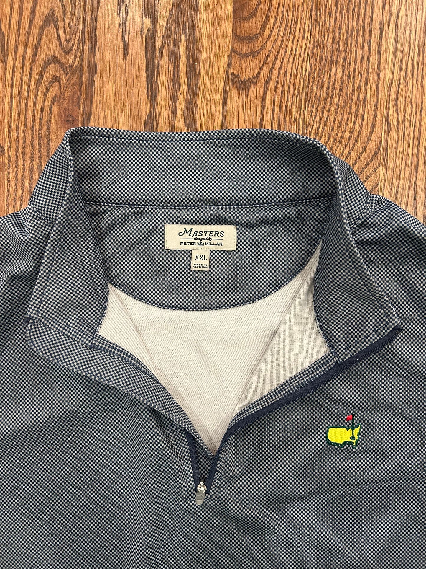 Men’s 2XL Masters Peter Millar Gray Quarter Zip Golf Pullover