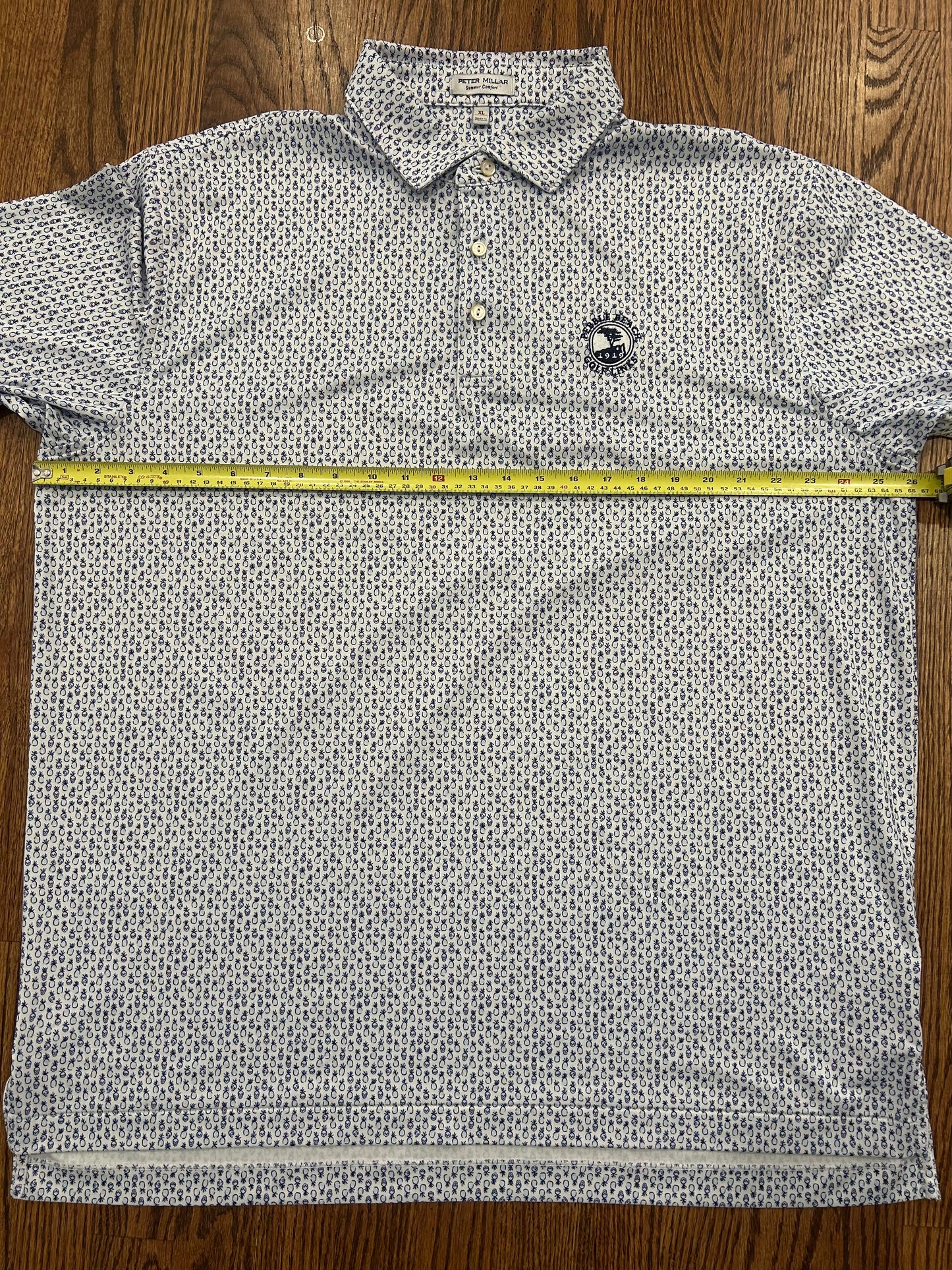 Men’s XL Peter Millar Pebble Beach Skulls & Pineapples Polo