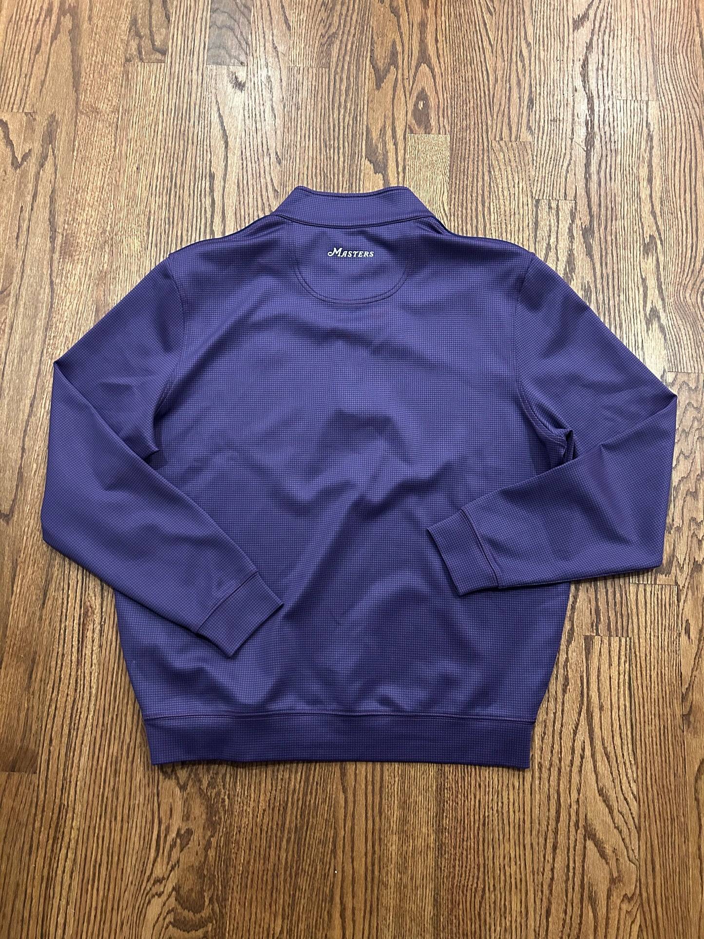 Men’s Medium Masters Tech Purple Houndstooth Quarter Zip