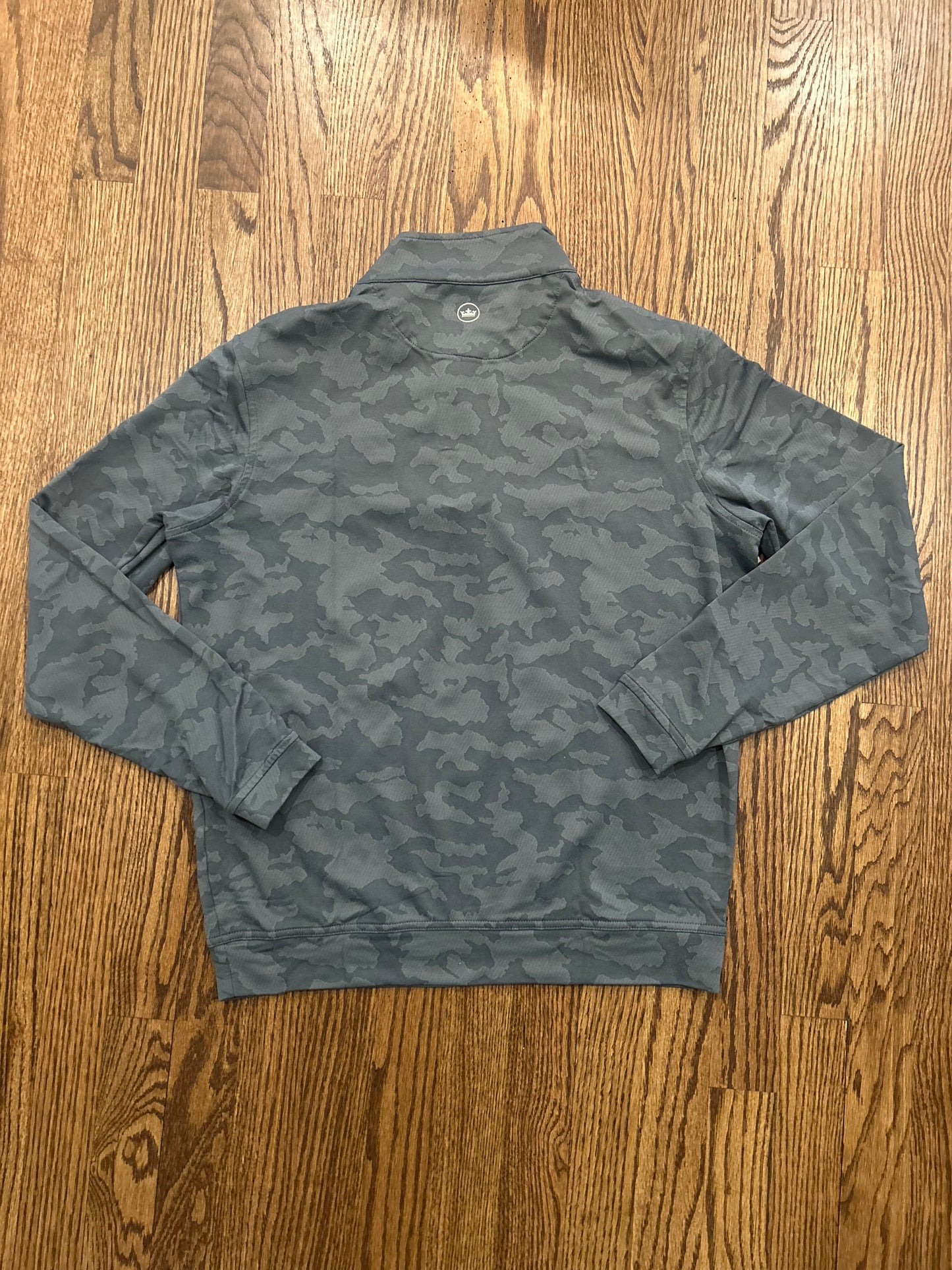 Men’s Small Peter Millar Sea Island Golf Gray Camp Performance Quarter Zip