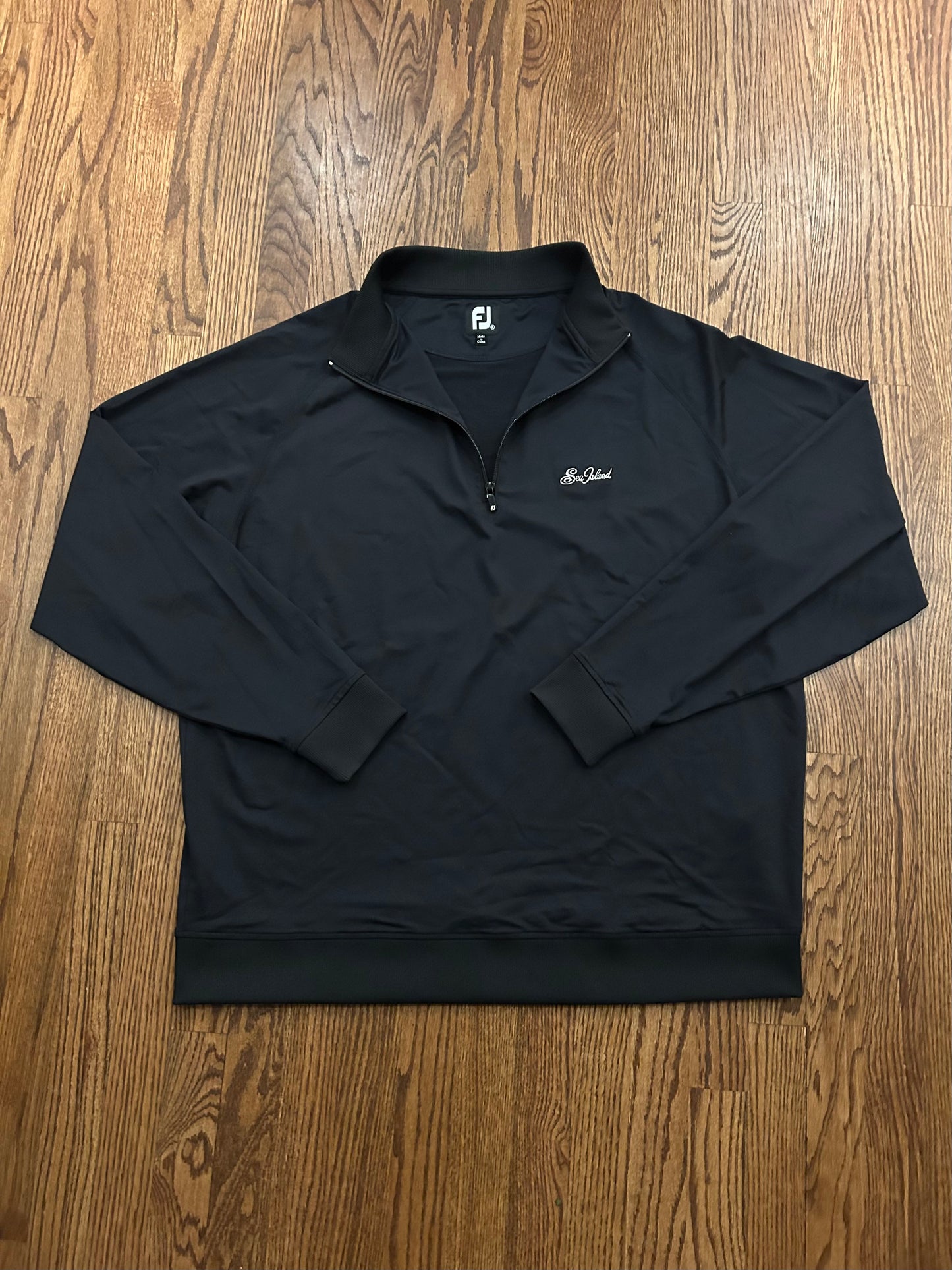 Men’s 2XL FootJoy Sea Island Black Performance Golf Quarter Zip
