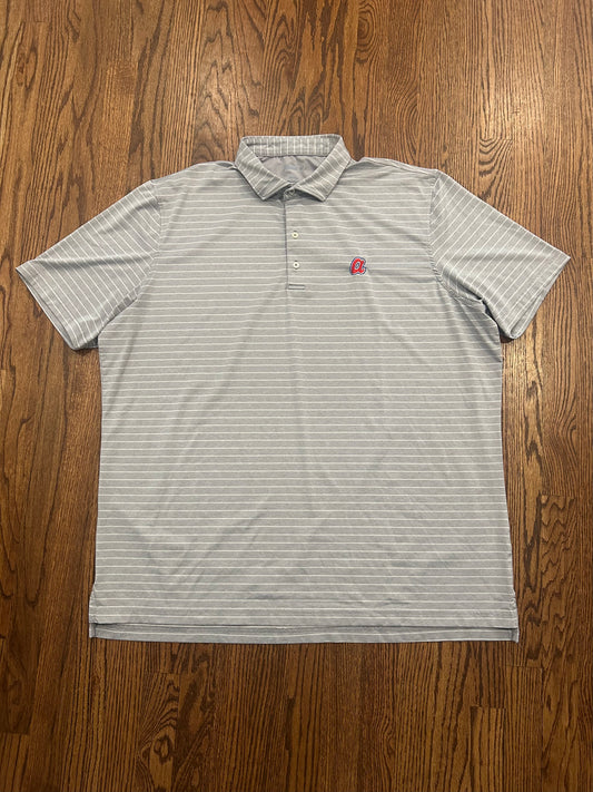 Men’s 2XL Johnnie O Atlanta Braves Performance Golf Polo Gray