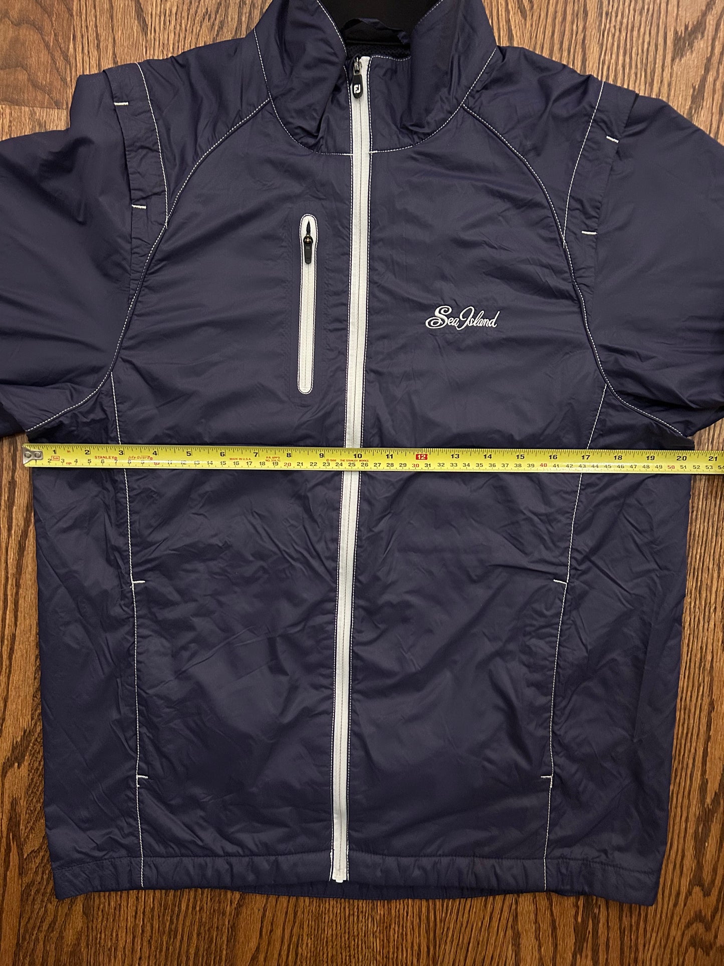 Men’s Small FootJoy Sea Island Insulated Blue Golf Rain Jacket