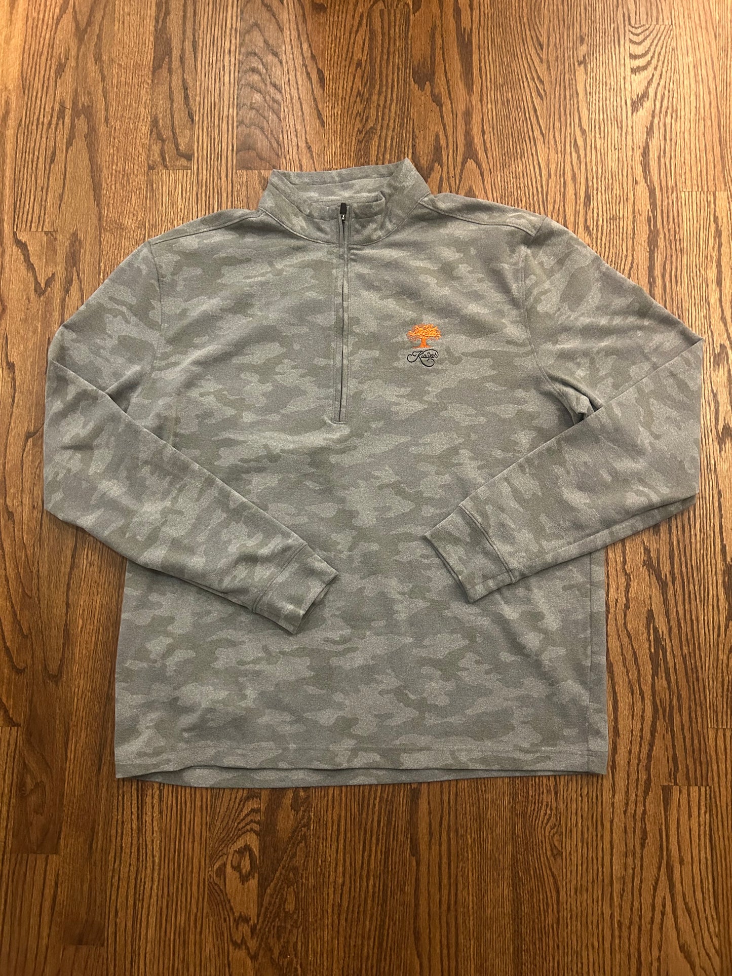 Men’s Large Johnnie O Kiawah Island Gray Camo Quarter Zip