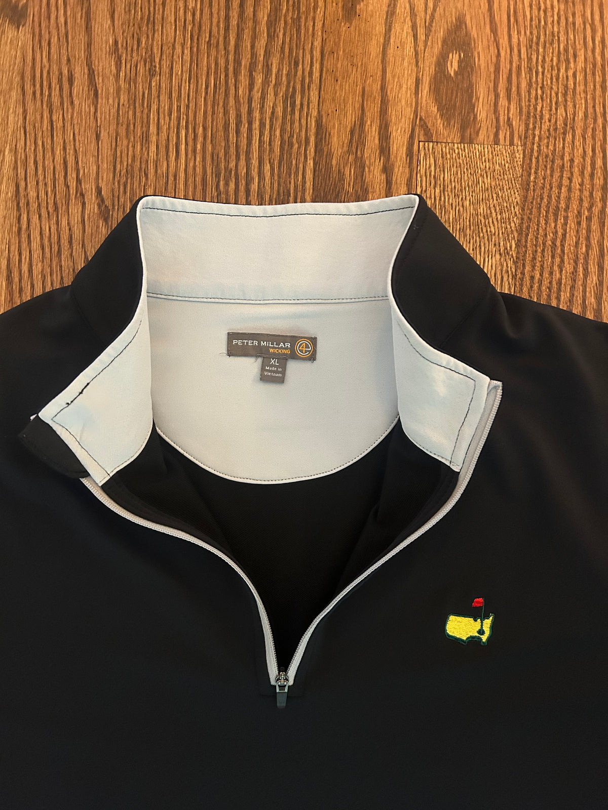 Peter Millar Masters Augusta National Golf Club Quarter Zip Pullover XL Black
