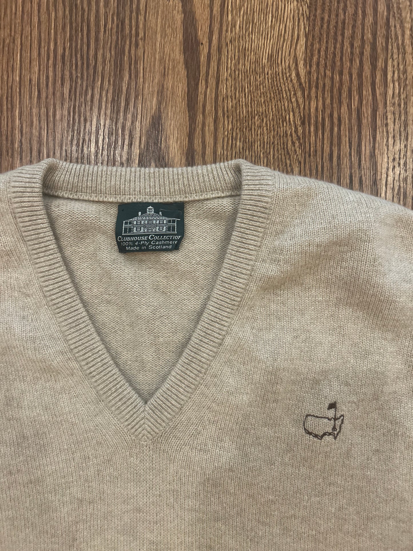 Men’s Medium Masters Clubhouse Collection Cashmere Sweater