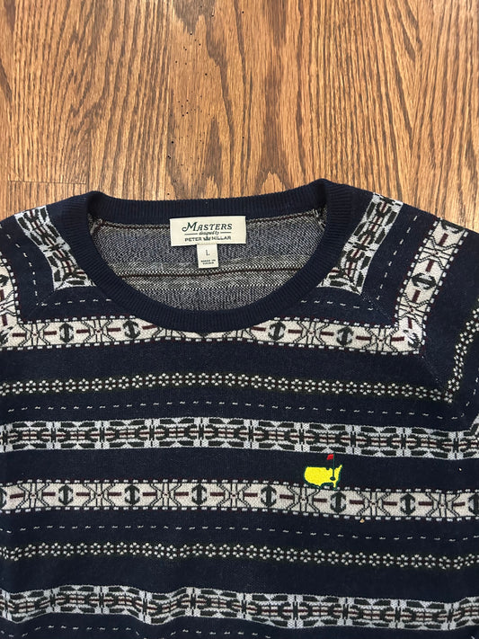 Men’s Large Masters Peter Millar Fair Isle Italian Merino Wool Pullover Sweater