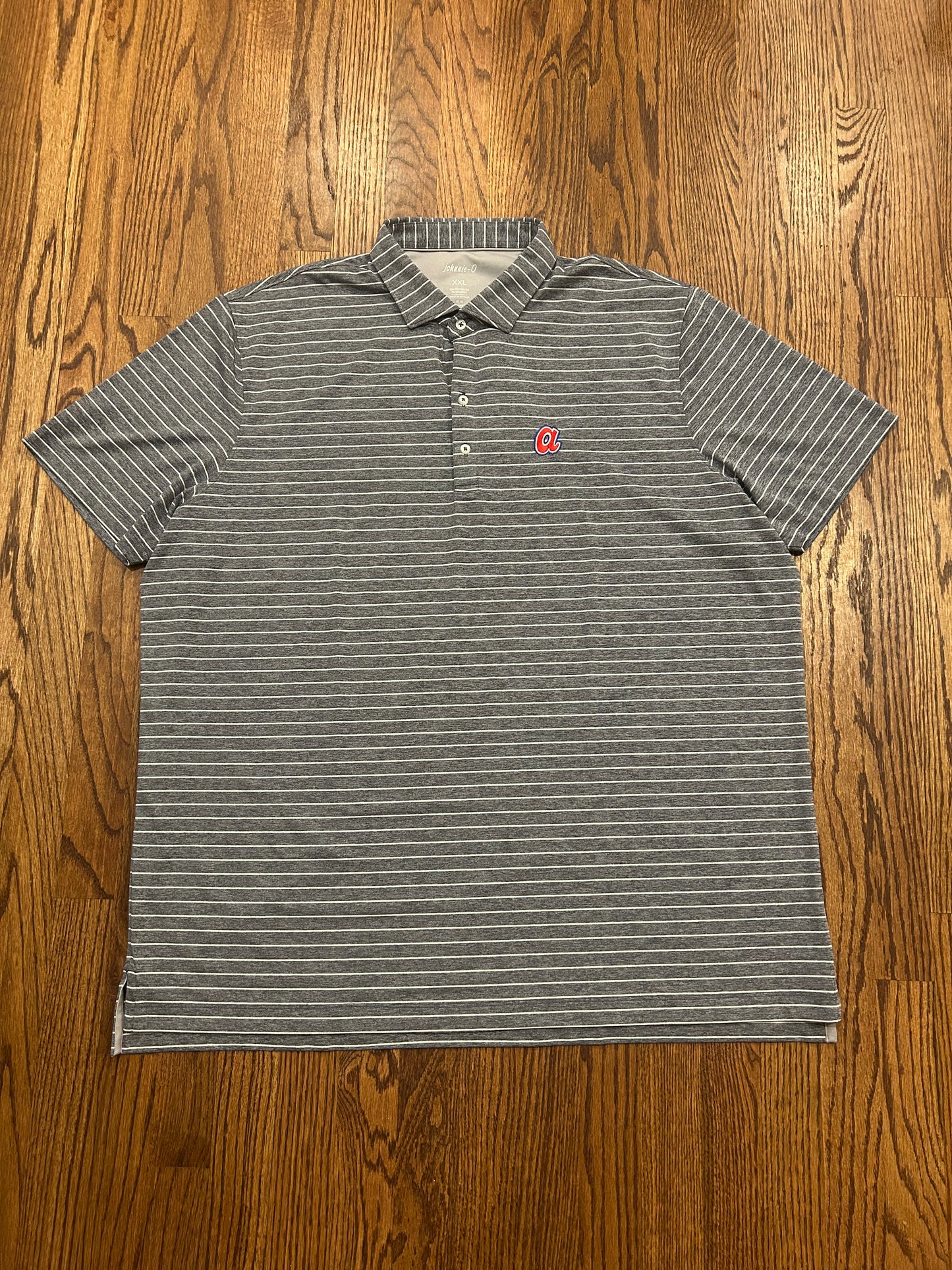 Men’s XXL Johnnie-O Atlanta Braves Striped Polo